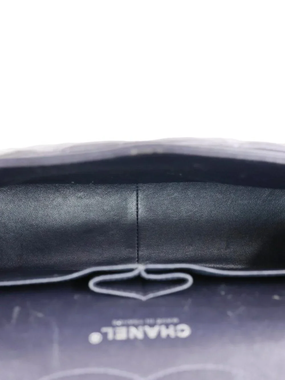 Chanel Jumbo Classic Double Flap Quilted Lambskin Leather Shoulder Bag Navy Blu